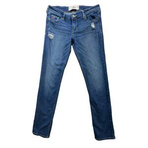 Hollister Womens  Distressed Skinny Jeans W27 L33 Blue Denim